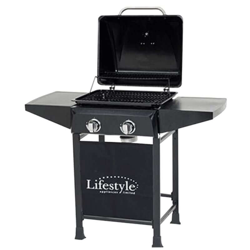 Lifestyle Cuba 2 Burner Gas Barbecue Grill - Glowing Flames