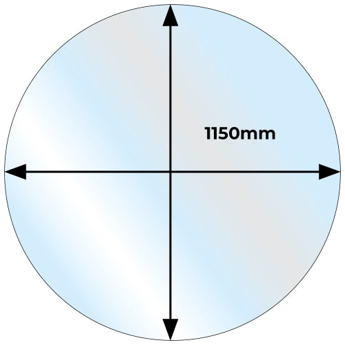 Circular Glass Hearth - 12mm x 1150mm Dia