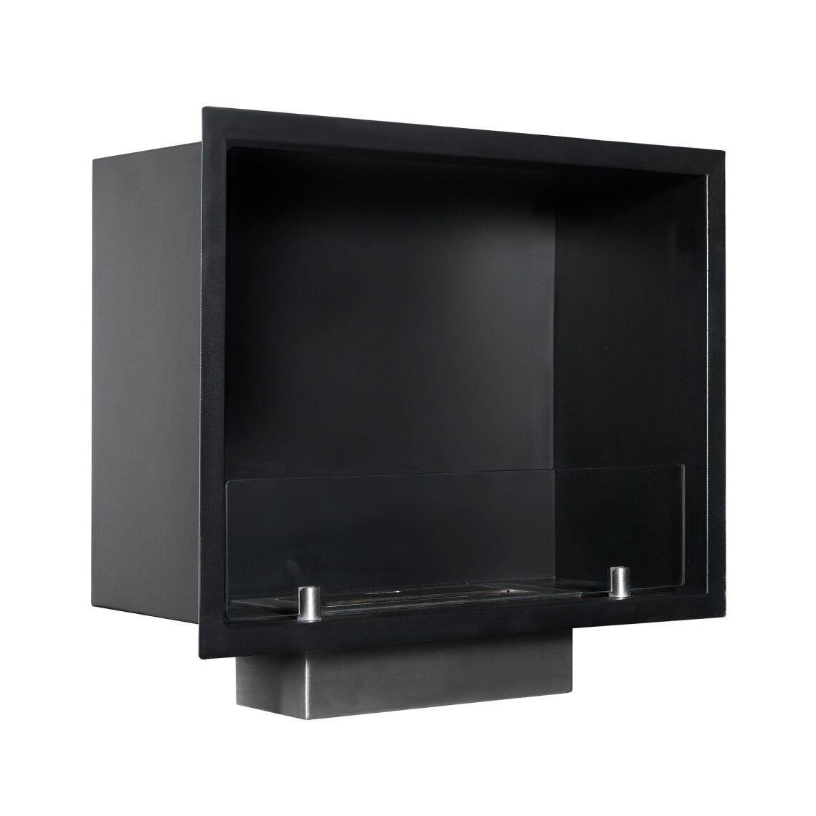 Adam Quatro Bio Ethanol Large Inset Fire in Black