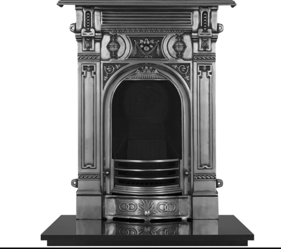 Victorian Small Cast Iron Combination Fireplace