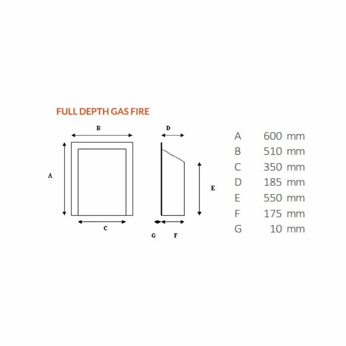 Valley High Efficiency Coal Effect Gas Fire with Brass Fret and Trim