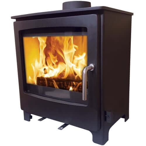 Mi-Flue Solway Large 8kW - Multifuel Stove - Glowing Flames