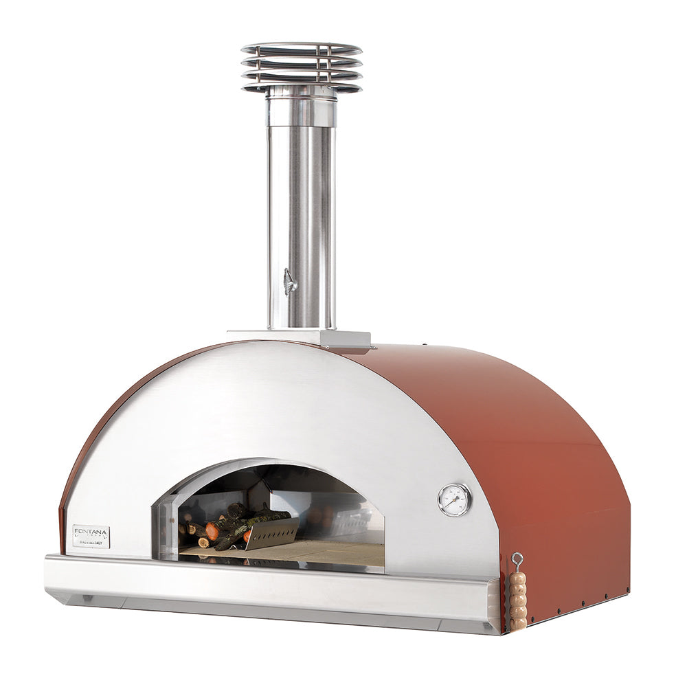 Fontana Forni Mangiafuoco Built In Wood Pizza Oven - Rosso