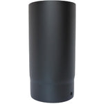 Stove Flue Pipe in Black Enamelled - 100mm Diameter - Glowing Flame