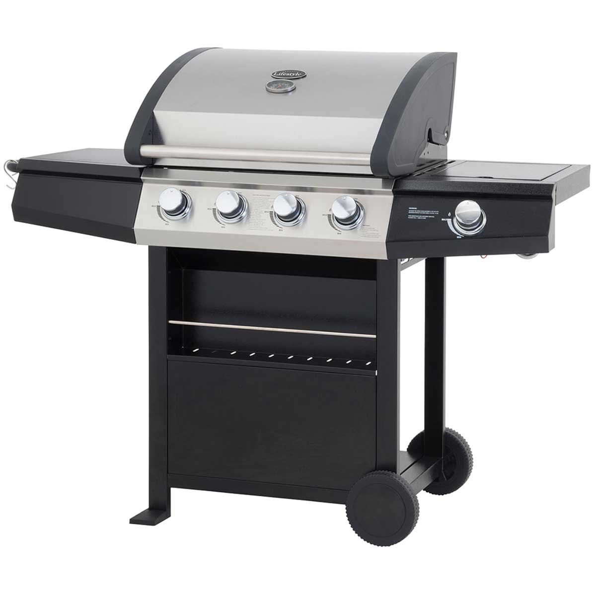 Lifestyle Grenada 4+1 Burner Gas Barbecue Grill - Glowing Flames