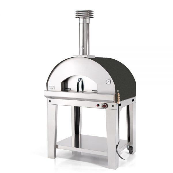 Fontana Forni Mangiafuoco Anthracite Gas Fuelled Pizza Oven Including Trolley