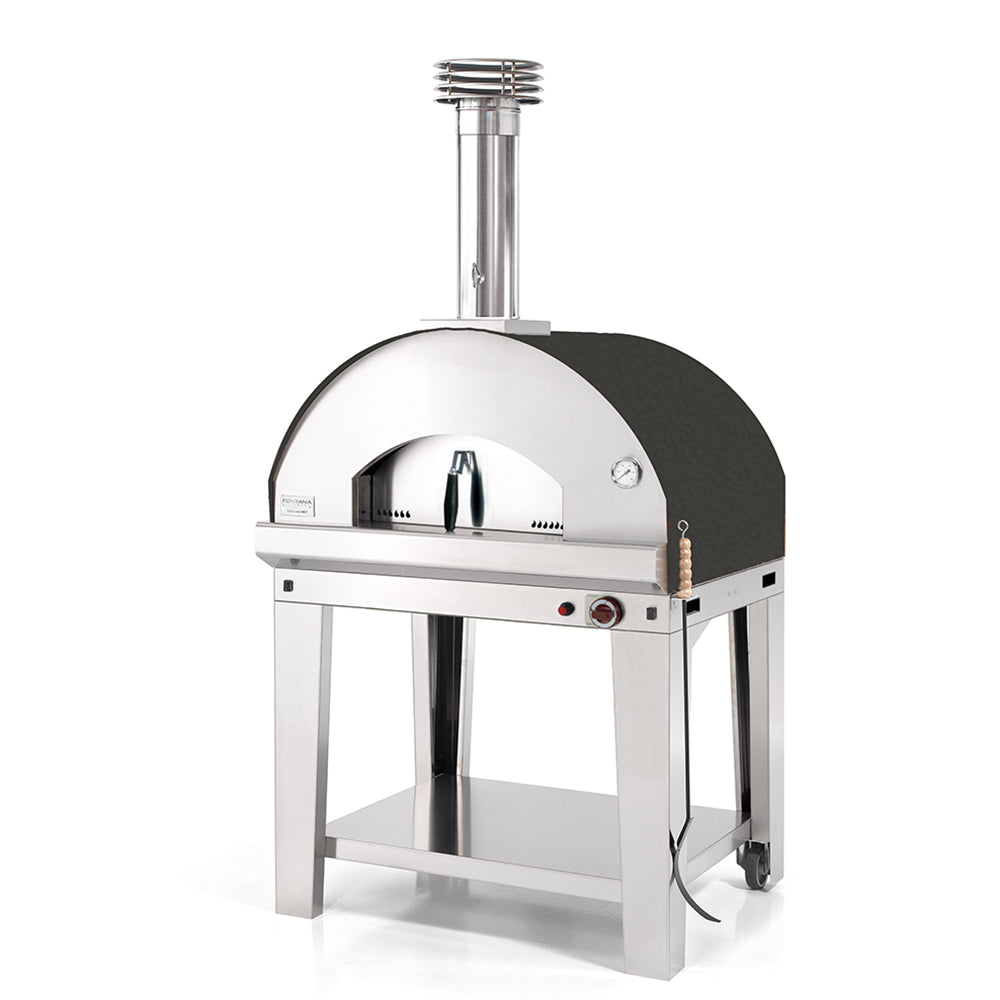 Fontana Forni Mangiafuoco Gas Pizza Oven Including Trolley - Anthracite