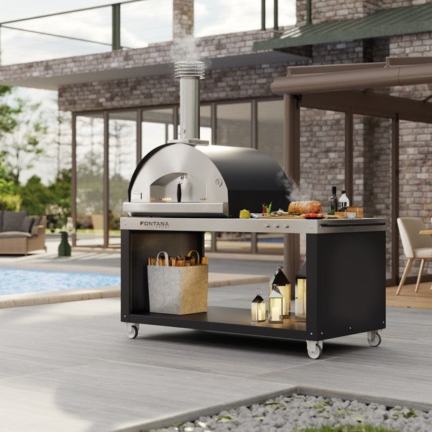Fontana Forni Mangiafuoco Built In Wood Pizza Oven