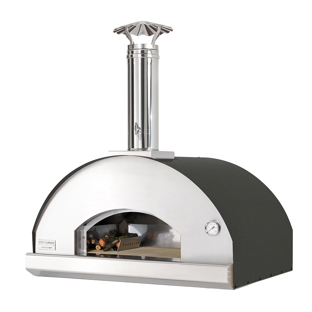 Fontana Forni Mangiafuoco Built In Wood Pizza Oven - Anthracite