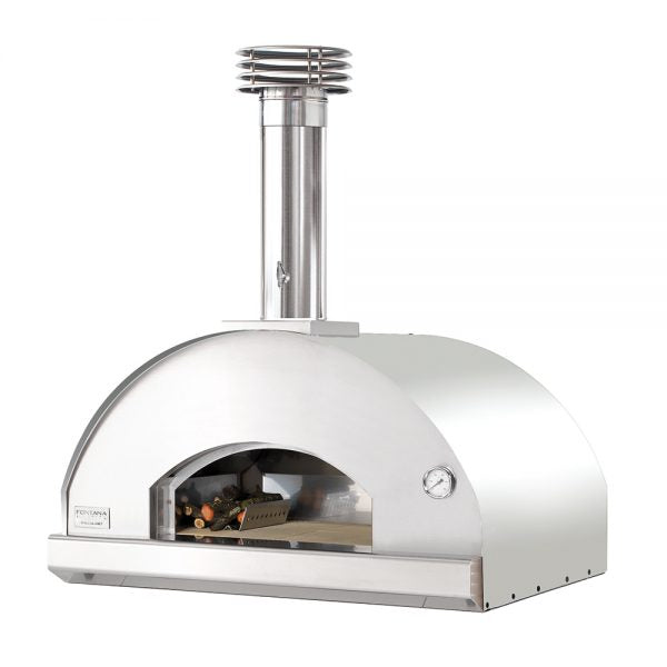 Fontana Forni Mangiafuoco Stainless Steel Built In Wood Fired Pizza Oven