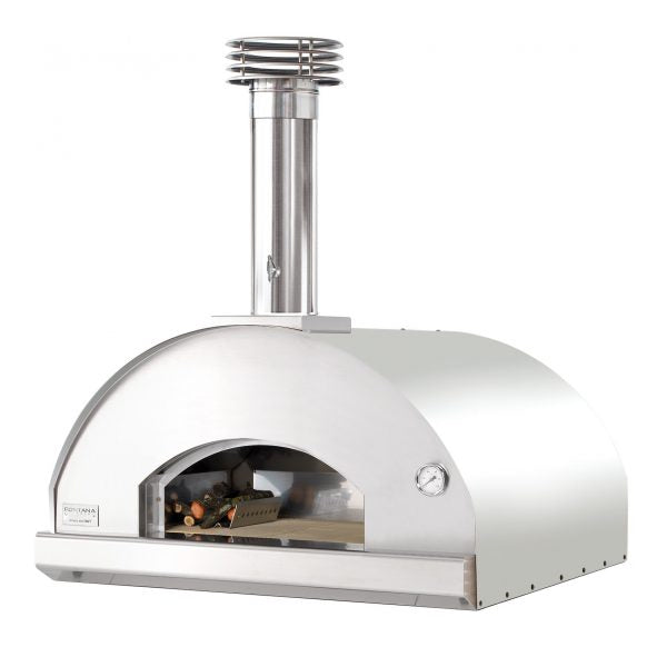 Fontana Forni Marinara Stainless Steel Built In Wood Pizza Oven