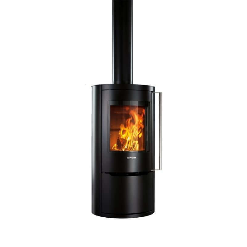 Opus Aria Wood Burning Stove - Glowing Flame
