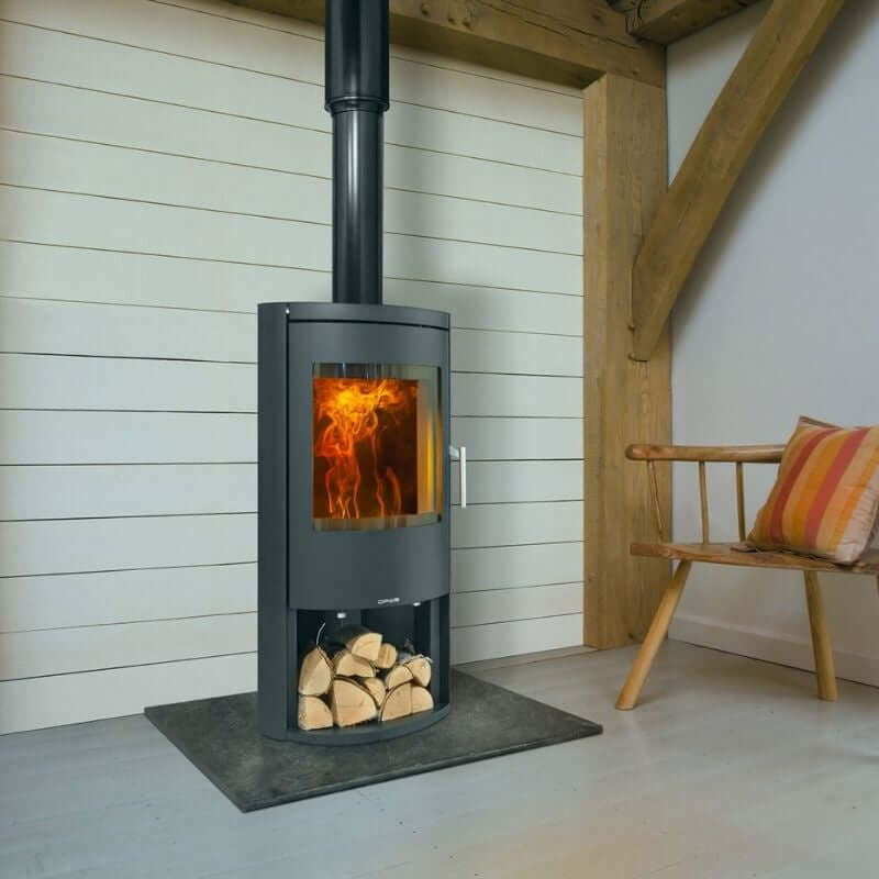 Opus Harmony LS Multifuel Stove - Glowing Flame