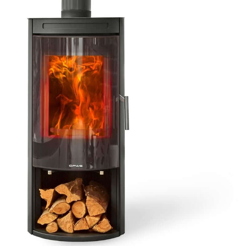 Opus Melody GLS Wood Burning Stove - Glowing Flame