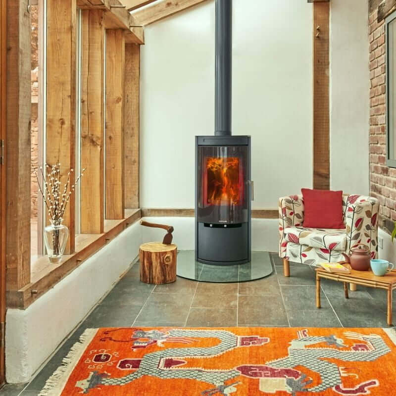 Opus Melody G Wood Burning Stove - Glowing Flame