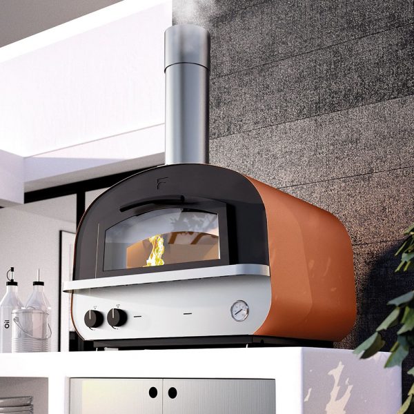 Fontana Forni Piero Built In Gas & Wood Fired Pizza Oven - Hybrid Pizza Oven