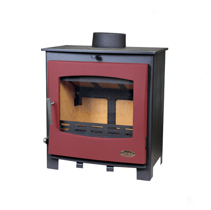 Woolly Mammoth 5 Widescreen Mk2 Multifuel Stove - Red