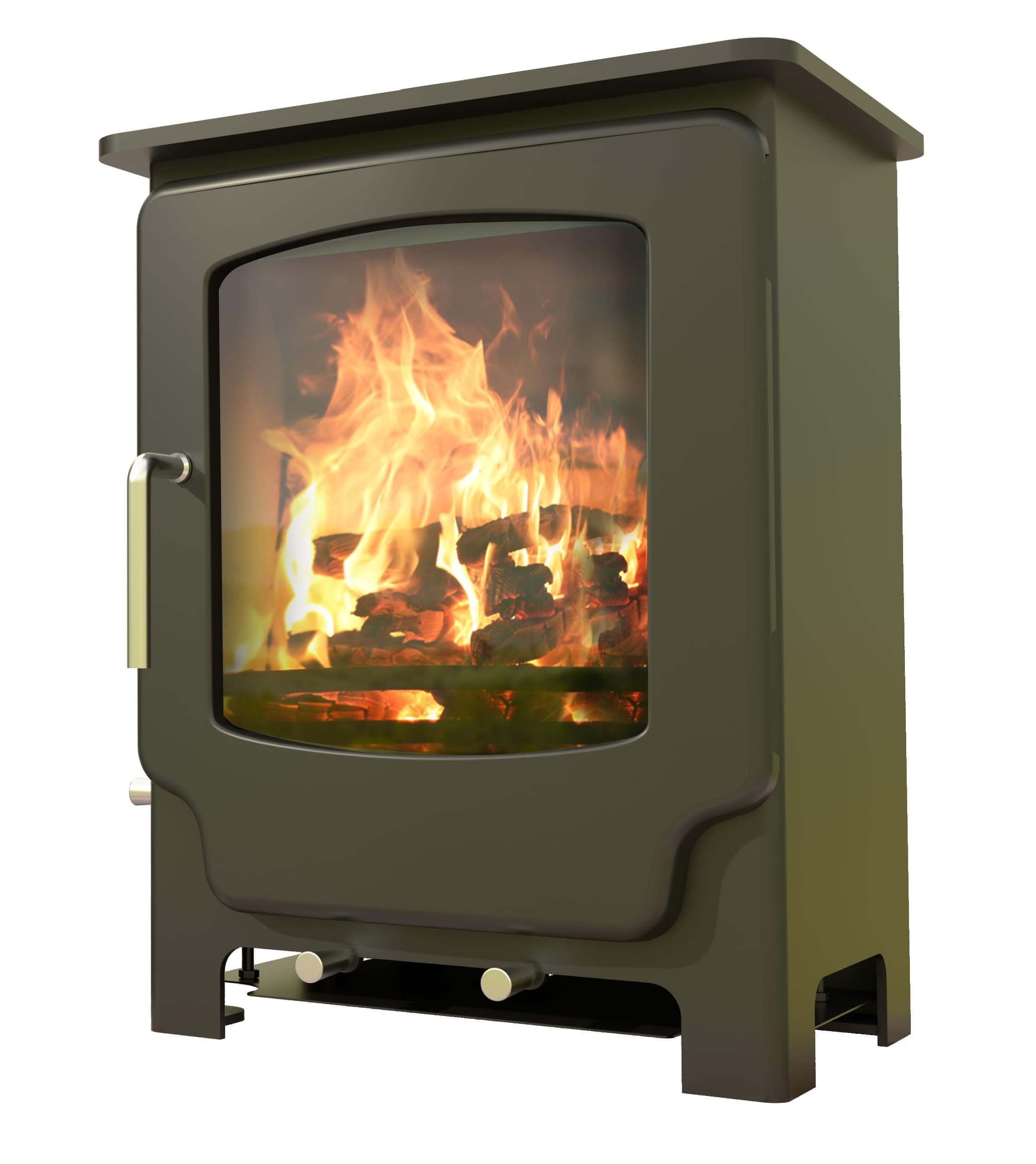 Saltfire Scout Multifuel Stove - Glowing Flame