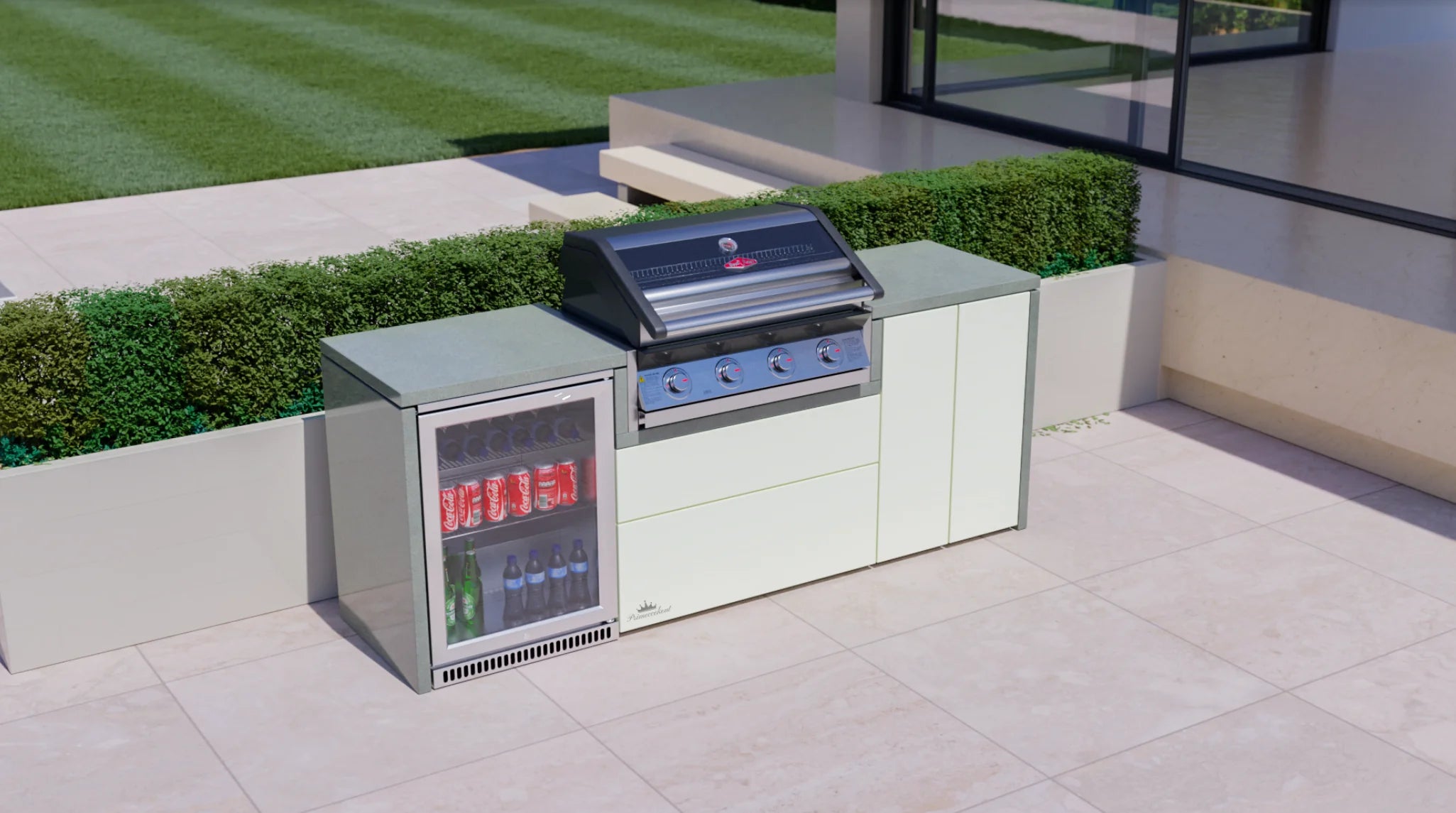 Harmony 4 Burner Alfresco Kitchen with Single Fridge