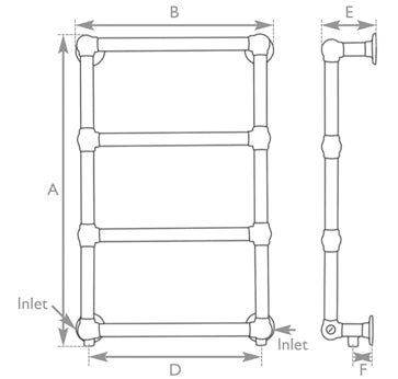 Bassingham Wall Mounted Heated Towel Rail