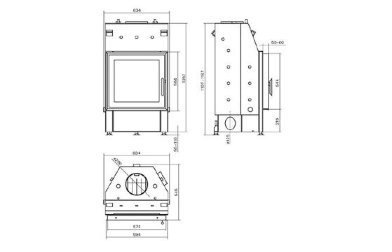 Woodfire EX22 Inset Boiler Stove