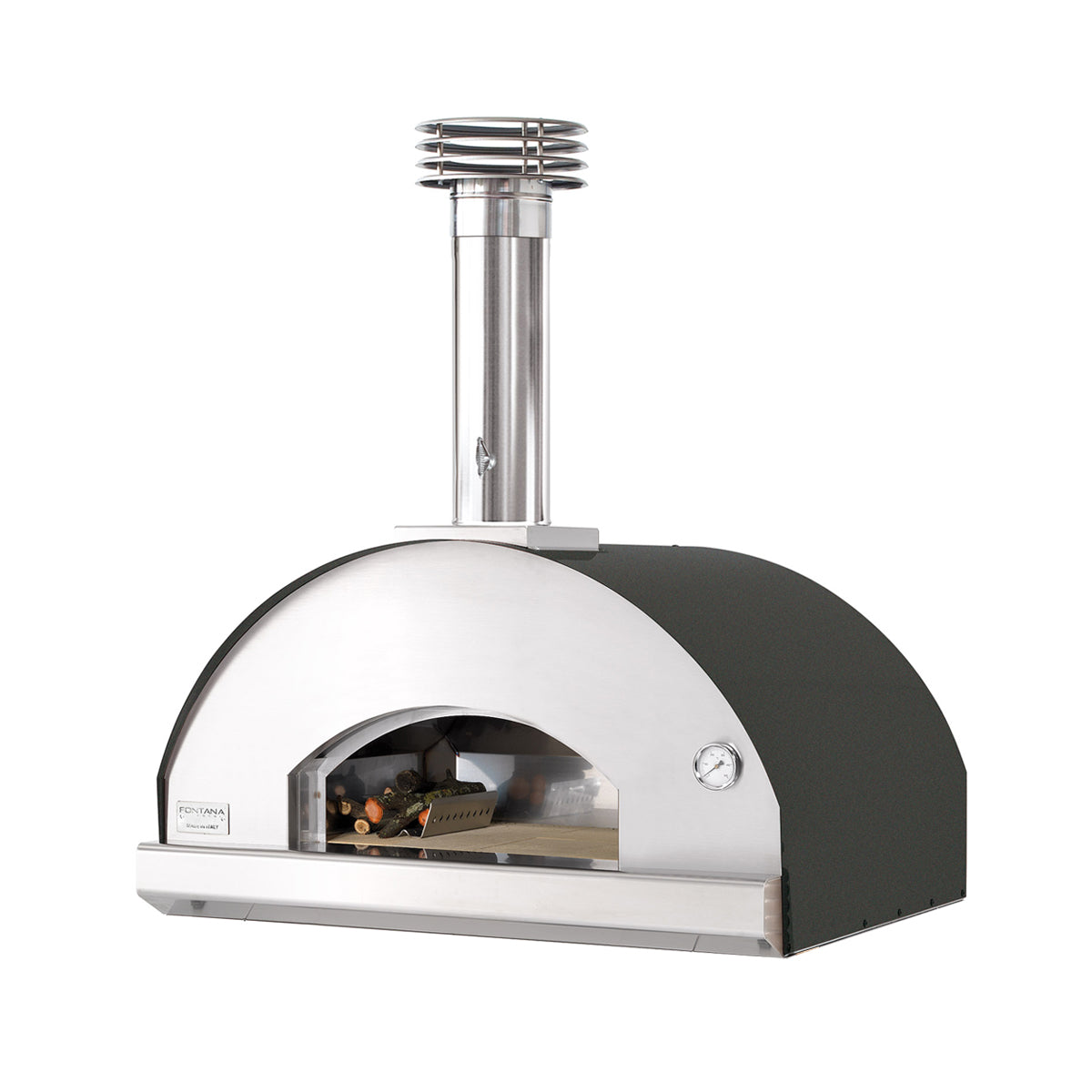 Fontana Forni Marinara Anthracite Built In Wood Fired Pizza Oven