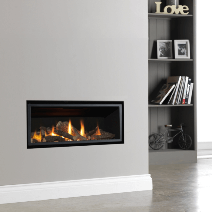 Sirocco Frameless Gas Fire with Remote Control - Hole in the wall gas fire