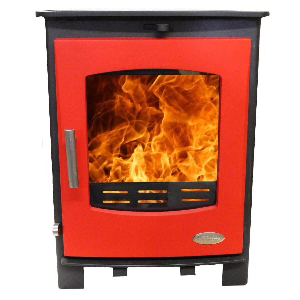 Woolly Mammoth 5 Mk2 Multifuel Stove - Red